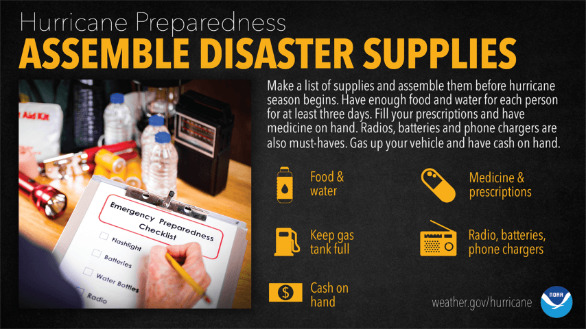 Hurricane Preparedness Assemble Disaster Supplies (Small)